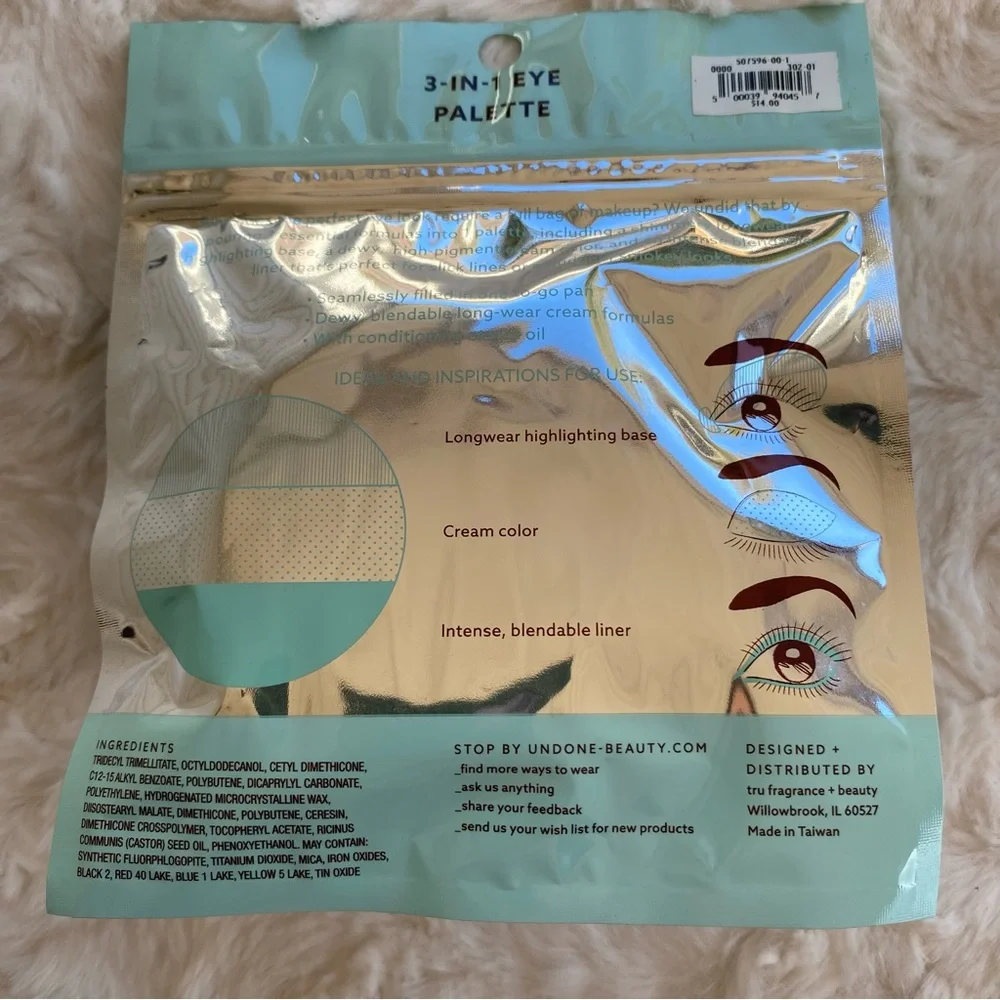 Undone Beauty 3 in‎ 1 Cream Eye Palette Primer Shadow and Liner DOVETAIL